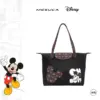Black Mickey Mouse Nylon Tote Bag - Lightweight Shoulder Handbag