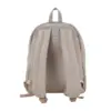 Full back view of the lightweight commuter bag highlighting the comfortable padded shoulder straps, top grab handle, and smooth canvas texture.